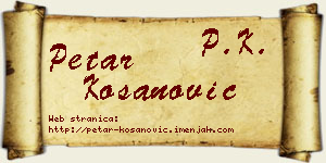 Petar Kosanović vizit kartica